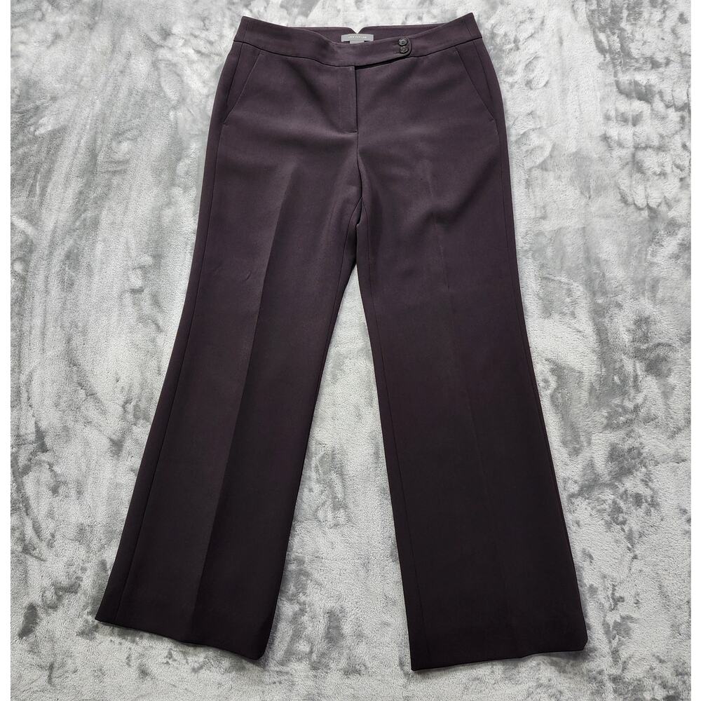 Vintage Ann Taylor Pants Womens 8 Gray Margo High Rise Wide Leg Lined Office